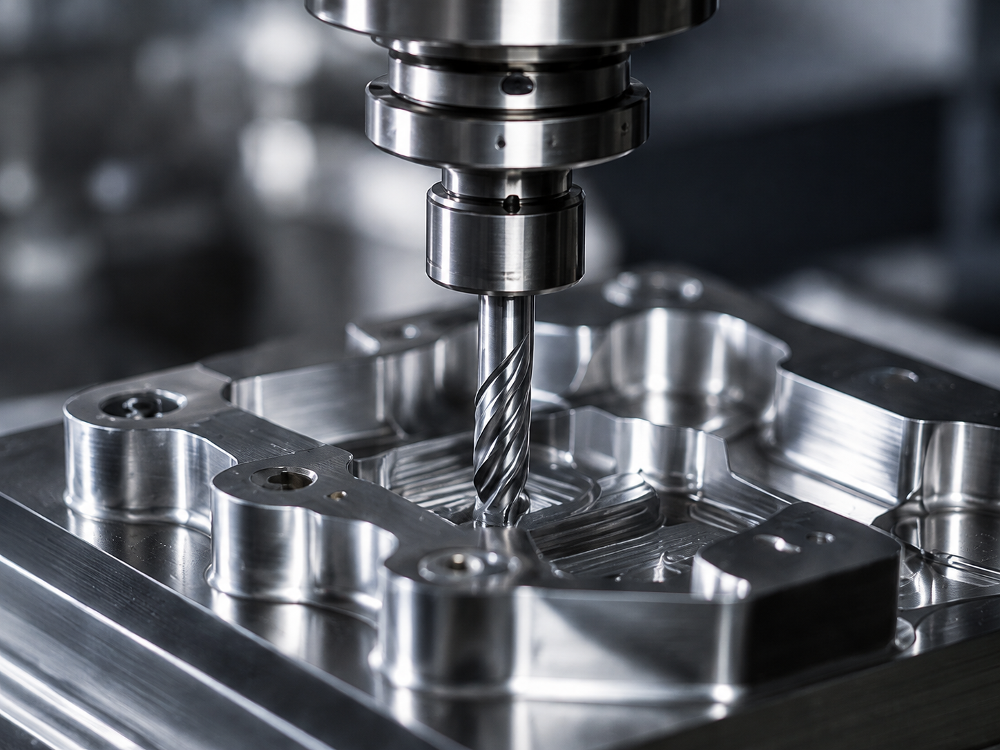 Präzisionsfräsen eines Metallbauteils